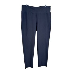 Eileen Fisher System Straight Leg Pull On Pants XL Gray Stretch Office Travel